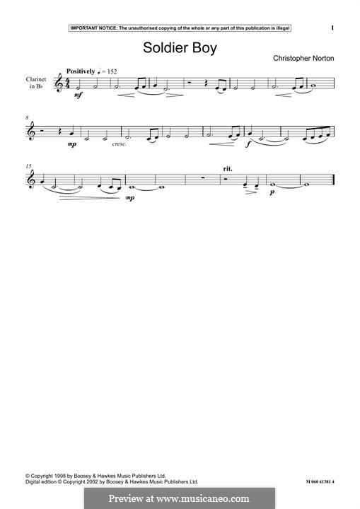 Soldier Boy by C. Norton sheet music on MusicaNeo