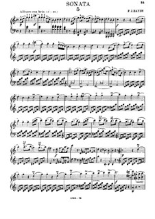 Sonata for Piano No.48 in C Major, Hob.XVI/35: For a single performer by Joseph Haydn