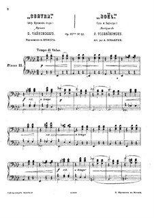 No.12 December (Christmas): Version for two pianos four hands – piano II part by Pyotr Tchaikovsky