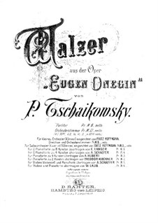 No.13 Waltz: For two pianos four hands – piano I part by Pyotr Tchaikovsky