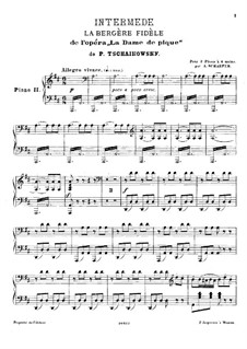 Interlude 'Le bergère fidèle': For two pianos – piano II part by Pyotr Tchaikovsky