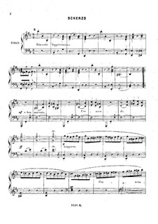 Piano Sonata, Op.95: Scherzo, for two pianos four hands – piano I part by Francis Thomé
