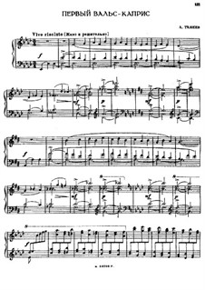Two Waltz-Capricеs: Waltz-Caprice No.1 by Alexander Taneyev