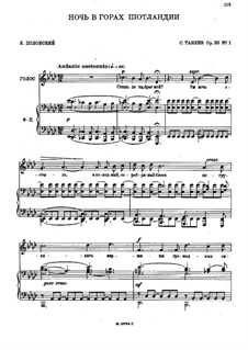 Five Romances, Op.33: No.1 by Sergei Taneyev