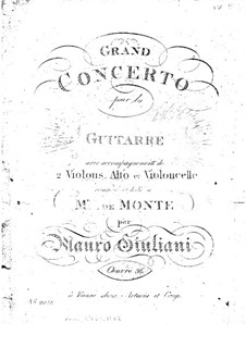 Grand Concerto for Guitar and Orchestra No.2, Op.36: Parts by Mauro Giuliani