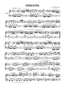 Sonatina in F Major: For piano (with fingering) by Ludwig van Beethoven
