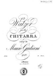 Twelve Waltzes, Op.90: Twelve Waltzes by Mauro Giuliani