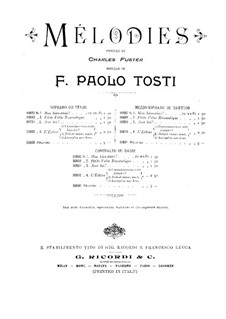 Mélodies for Voice and Piano: Mélodies for Voice and Piano by Francesco Paolo Tosti