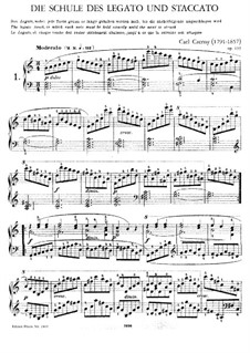 The School of Legato and Staccato, Op.335: For piano by Carl Czerny