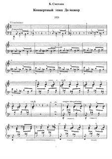 Koncertní etuda (Concert Etude), T.75: For piano by Bedřich Smetana