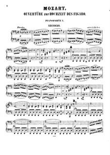 Overture: For two pianos eight hands – piano I part by Wolfgang Amadeus Mozart