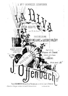 La diva: Piano-vocal score by Jacques Offenbach