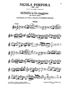 Sonata for Violin and Basso Continuo in C Major by N. Porpora on MusicaNeo