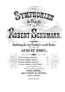 Symphony No.2 in C Major, Op.61: Version for two pianos eight hands – piano I part by Robert Schumann