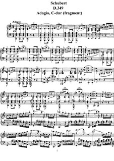 Adagio for Piano in C Major (Fragment), D.349: For a single performer by Franz Schubert