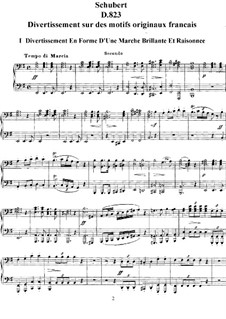 Divertissement on French Themes, D.823: Complete cycle by Franz Schubert