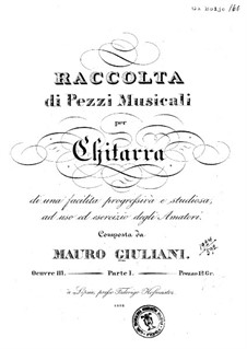 Pieces for Guitar, Op.111: Book I by Mauro Giuliani