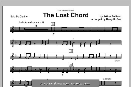 The Lost Chord: For clarinet and piano – clarinet part by Arthur Seymour Sullivan