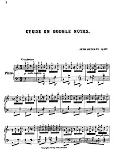 Etude in Double Notes, Op.117: Etude in Double Notes by Ferdinand Dulcken