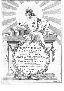 Six Quartets for Two Violins, Viola and Cello: Cello part by Carl Stamitz