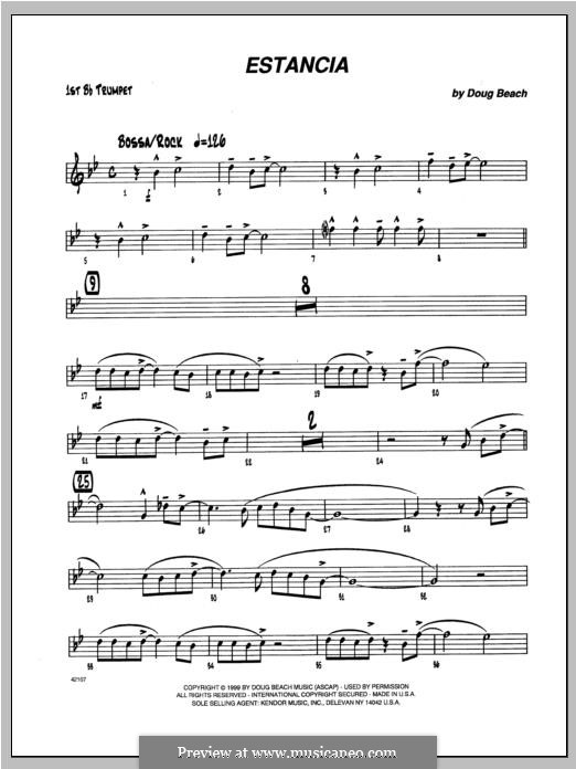 Estancia: Trumpet 1 part by Doug Beach