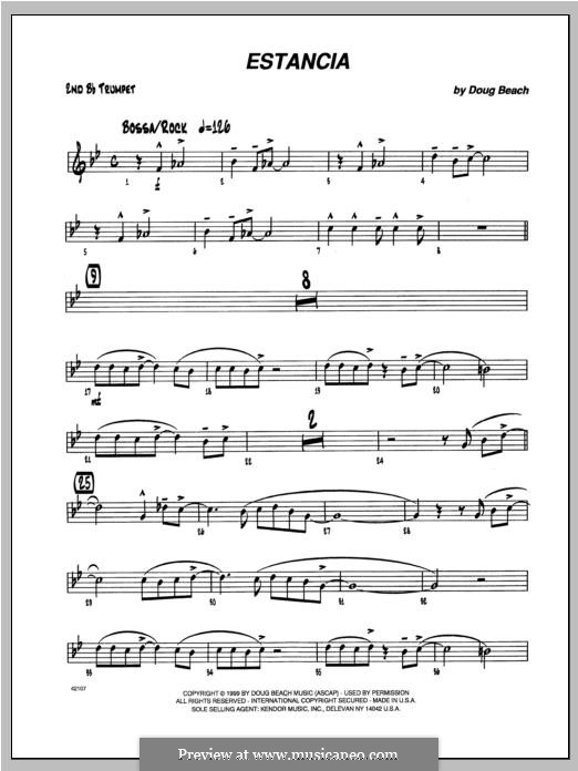 Estancia: Trumpet 2 part by Doug Beach