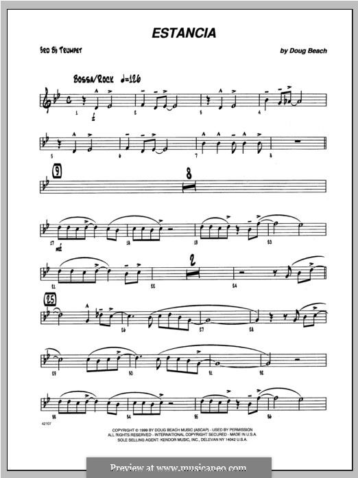 Estancia: Trumpet 3 part by Doug Beach