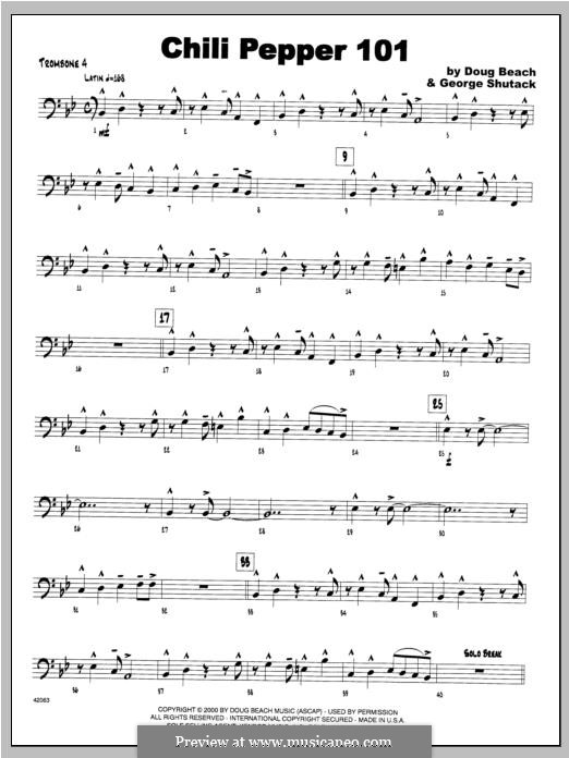 Chili Pepper 101 by G. Shutack sheet music on MusicaNeo