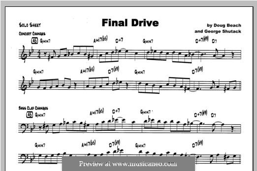 Final Drive: Solo Sheet part by George Shutack