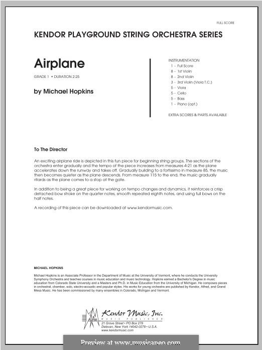 Airplane: Full Score by John H. Hopkins Jr.