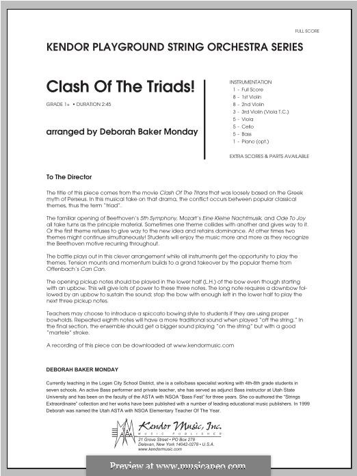 Clash of the Triads!: Full Score by Unknown (works before 1850)