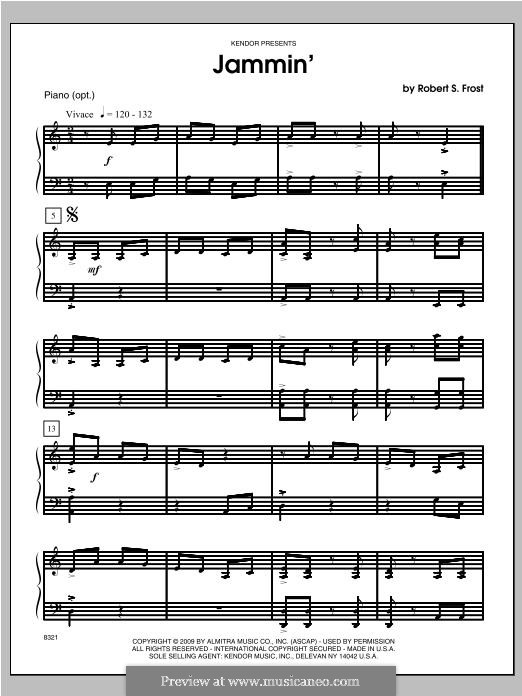 Jammin': Piano part by Robert S. Frost