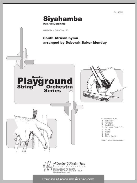 Siyahamba (We are Marching in the Light of God): Full Score by folklore