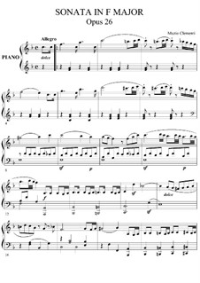 Sonata in F Major, Op.26: Sonata in F Major by Muzio Clementi