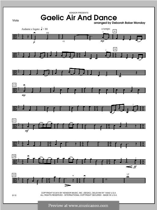 Gaelic Air and Dance (Parting Glass & Collin's Reel): Viola part by Unknown (works before 1850)