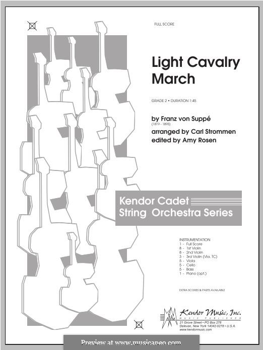 Light Cavalry March: Full Score by Franz von Suppé