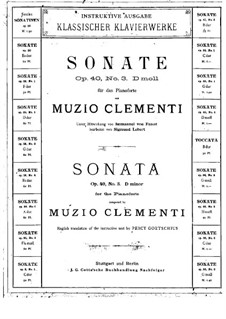 Three Sonatas, Op.40: Sonata No.3 by Muzio Clementi