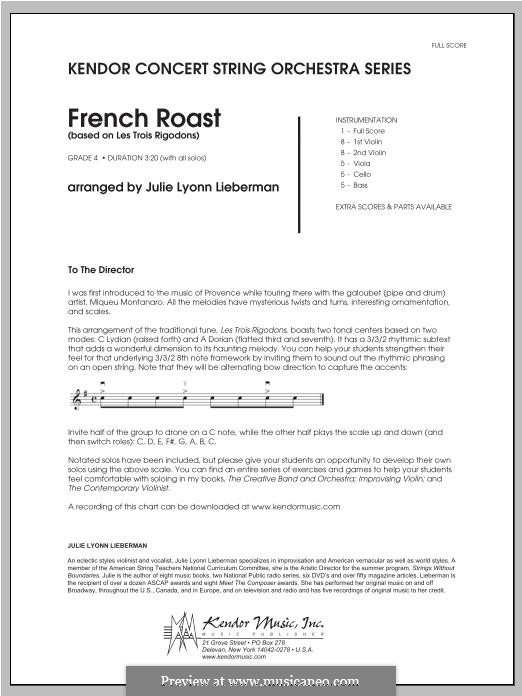 French Roast: Full Score by Unknown (works before 1850)