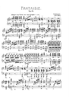 Fantasia for Piano in C Major 'Wanderer', D.760 Op.15: For a single performer by Franz Schubert