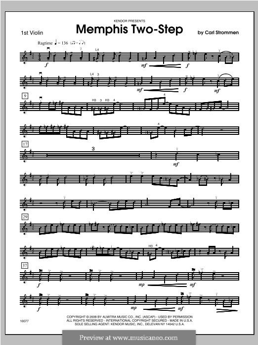 Memphis Two-Step: Violin 1 part by Carl Strommen