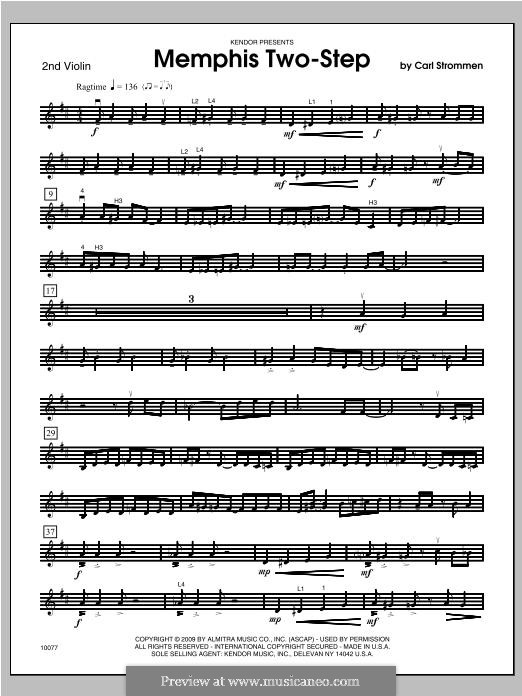 Memphis Two-Step: Violin 2 part by Carl Strommen