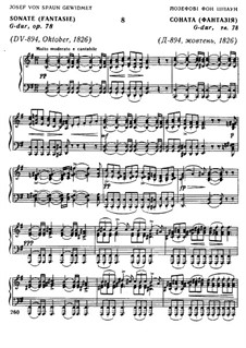 Sonata for Piano No.18 in G Major, D.894 Op.78: With fingering by Franz Schubert