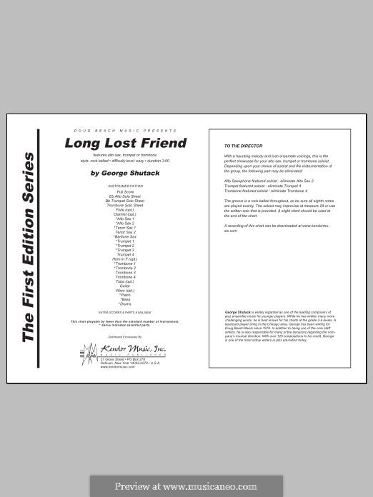 Long Lost Friend: Full Score by George Shutack