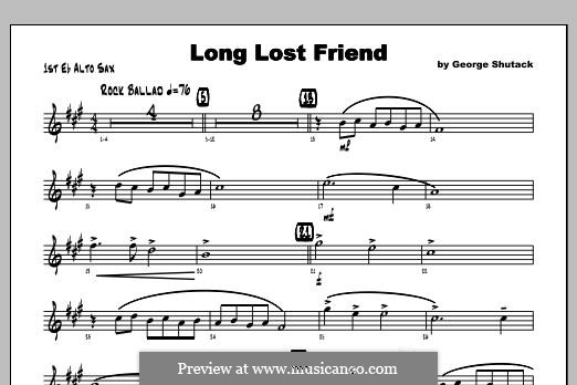 Long Lost Friend: Alto Sax 1 part by George Shutack