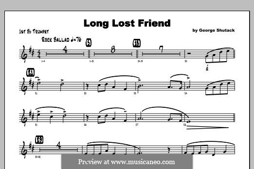 Long Lost Friend: Trumpet 1 part by George Shutack