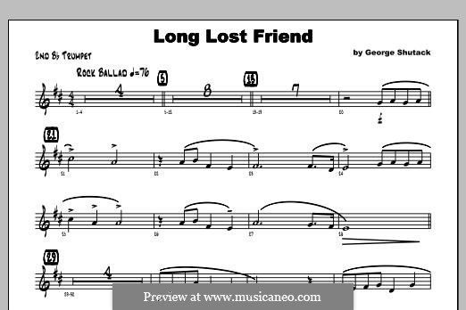 Long Lost Friend: Trumpet 2 part by George Shutack