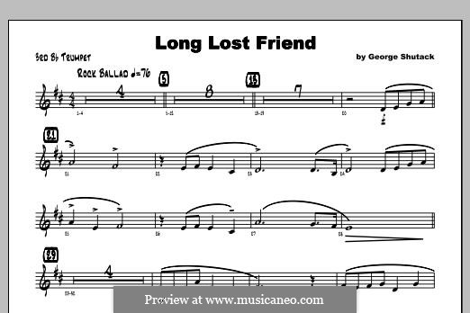 Long Lost Friend: Trumpet 3 part by George Shutack