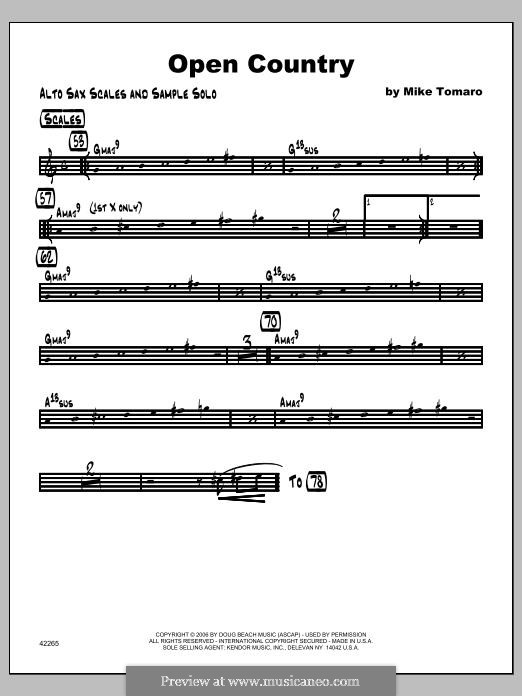 Open Country: Featured (alto saxophone) part by Mike Tomaro