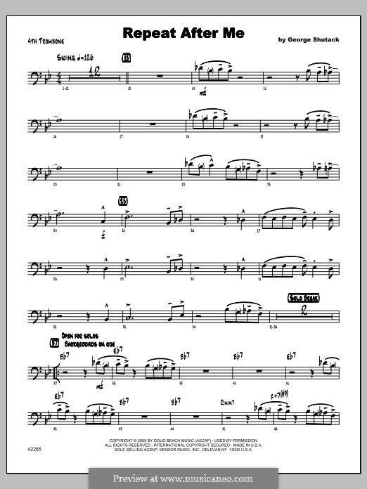 Repeat After Me by G. Shutack - sheet music on MusicaNeo