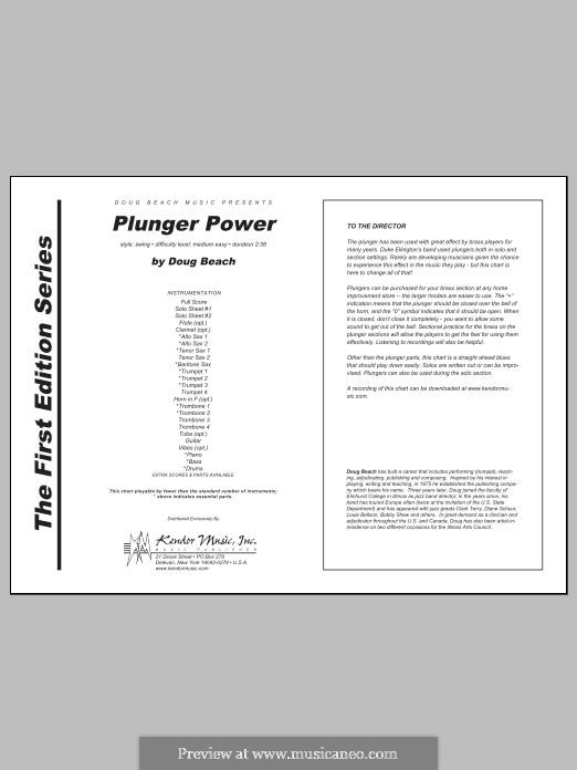 Plunger Power: Full Score by Doug Beach